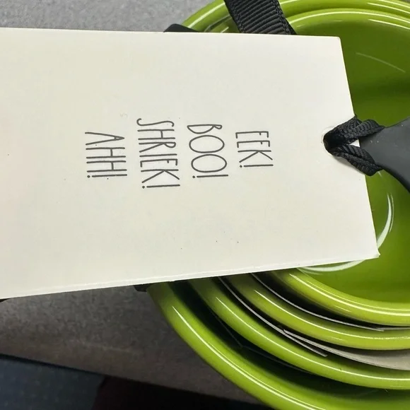 NEW! RAE DUNN EEK MEASURING CUPS NEW RELEASE BLACK AND GREEN - Picture 2 of 5